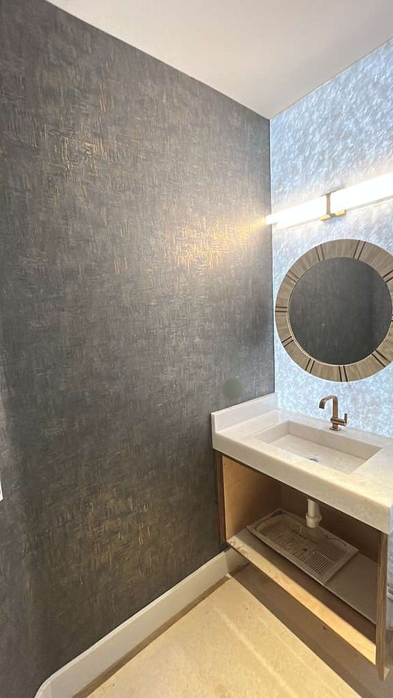 Ceiling Wallpaper Installation